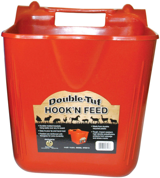 Hook 'N Feed, 14 qt by Double Tuf - Red  