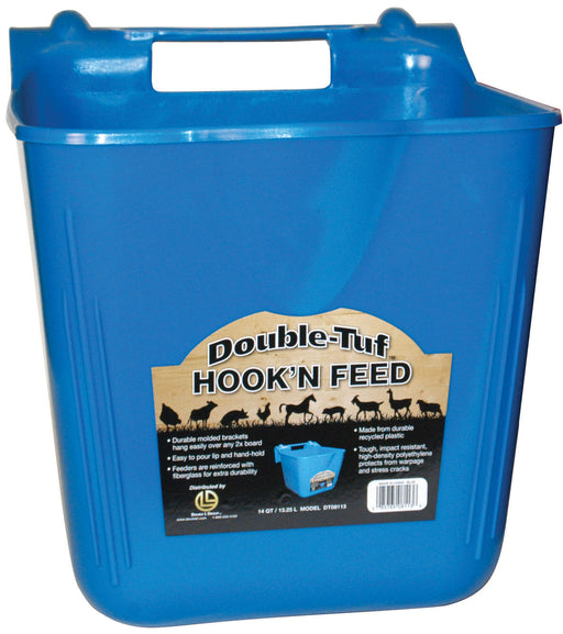 Hook 'N Feed, 14 qt by Double Tuf - Blue  