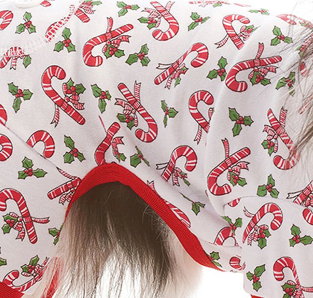 Dog Christmas Pajamas, Candy Cane - Jeffers - Dog Supplies > Dog Apparel