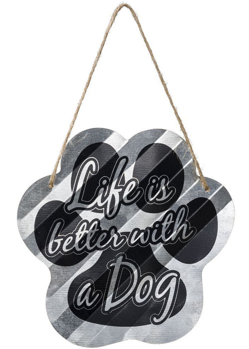 Dog Paw or Bone Print Sign - Jeffers - Home Goods & Gifts > Home Decor and Candles for Home Improvement