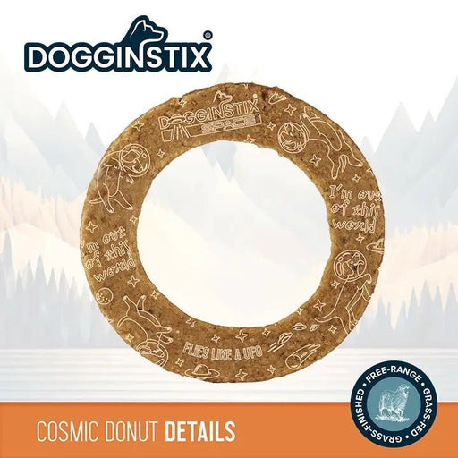 Dogginstix Lamb Collagen Cosmic Donut Dog Chew & Toy – Natural, Grass - Fed, Low Fat - DG2Z - 9"D - Lamb - 1 ct - 2
