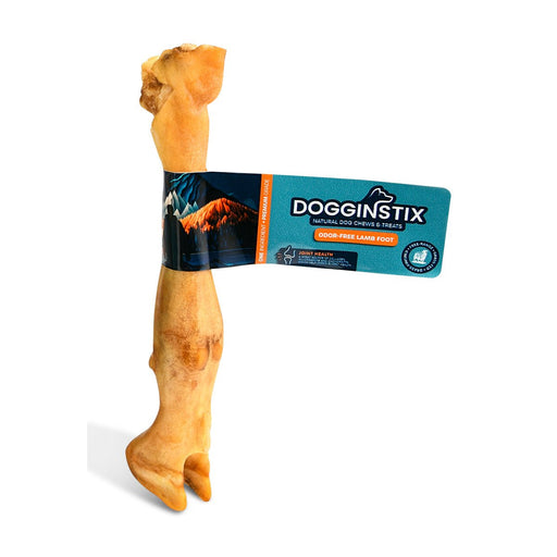 Dogginstix Lamb Foot Chew Dog Treat – Four Treats in One, Ideal for Small to Medium Dogs - DG2T - 6"L - Lamb - 1 ct - 1
