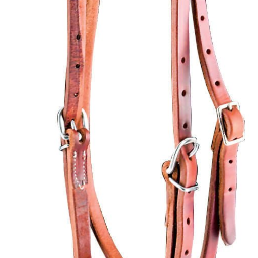 Jeffers "Dr. J" Harness Leather Amish Browband Headstall with Stainless Steel Hardware