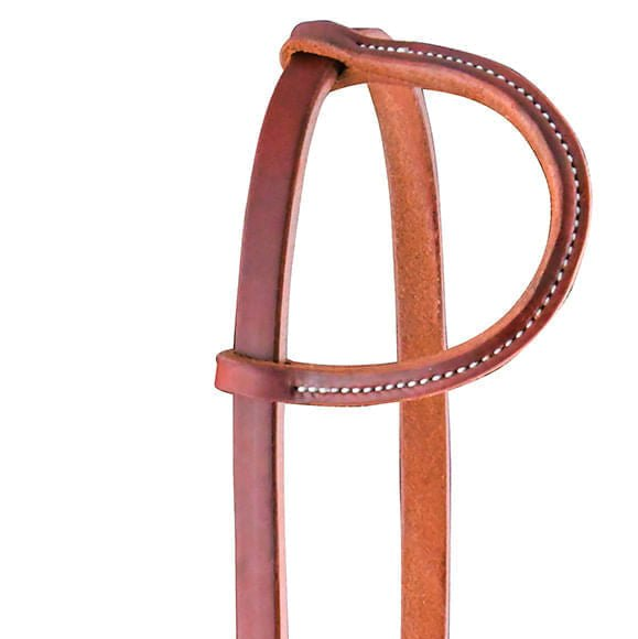 Jeffers "Dr. J" Harness Leather Amish Sliding Ear Headstall w/ Stainless Steel Hardware