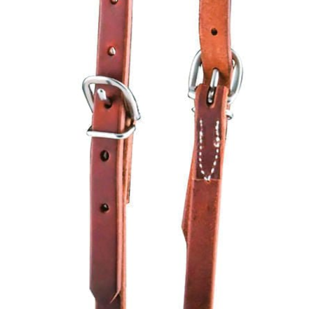 Jeffers "Dr. J" Harness Leather Amish Sliding Ear Headstall w/ Stainless Steel Hardware