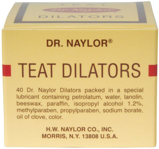 Dr. Naylor's Teat Dilators, box of 40 - Jeffers - Animal Health & Wellness > Medical Supplies