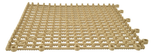 Dri - Dek Anti - Bacterial Interlocking Tiles, Sheets & Rolls – Durable Pet & Kennel Mats - KPD2 - 1' x 1' Tile - Almond - 1 ct - 3
