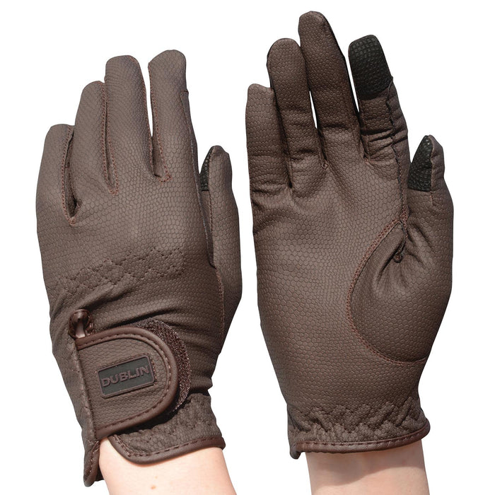 Dublin Everyday Equestrian Riding Gloves - KOAHP - Brown - XSmall/5 - 5