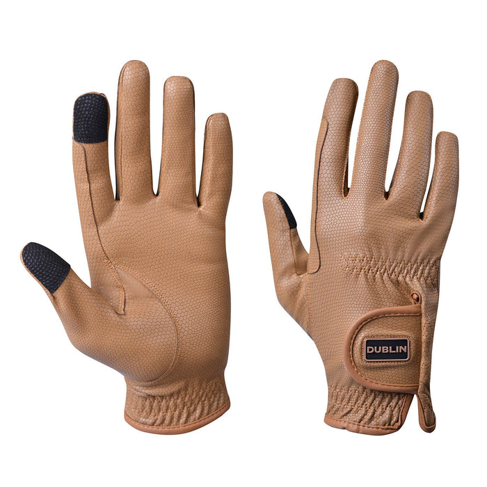Dublin Everyday Equestrian Riding Gloves - KOAHU - Caramel - XSmall/5 - 9