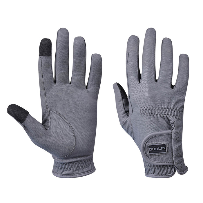 Dublin Everyday Equestrian Riding Gloves - KOAHZ - Grey - XSmall/5 - 10