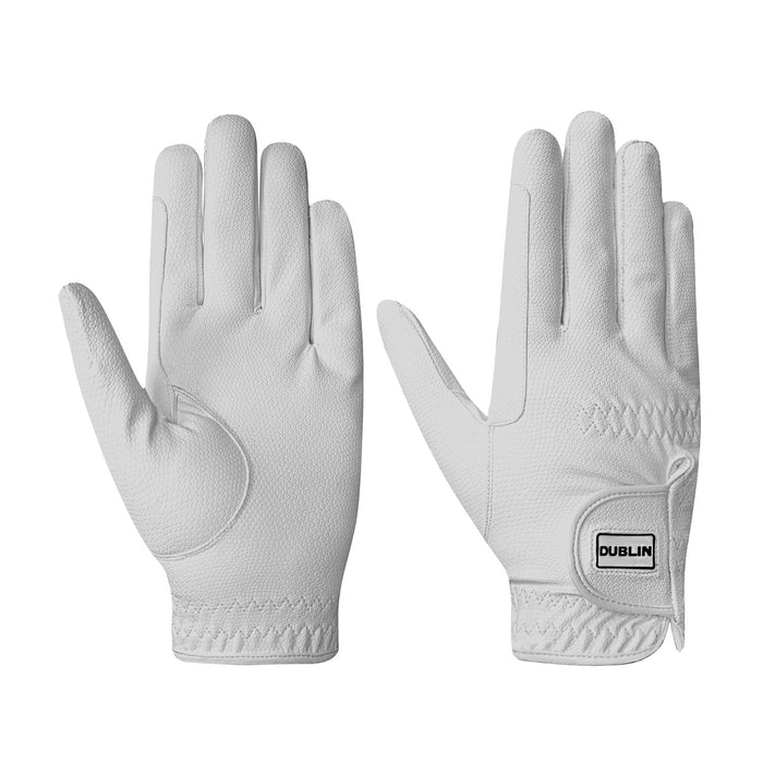 Dublin Everyday Equestrian Riding Gloves - KOAJ5 - White - CHILDS Small - 11