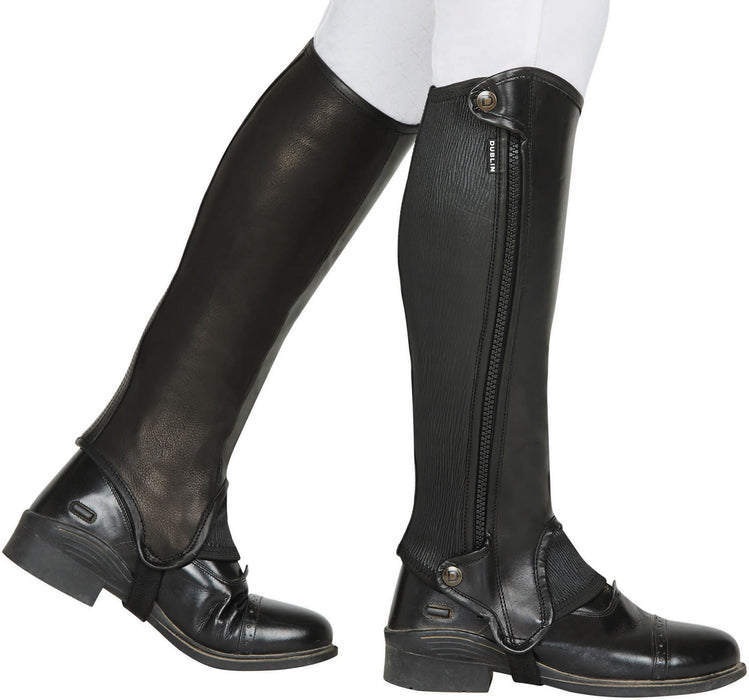 Dublin Evolution Side Zip Half Chaps, Black - Jeffers - Women > Women's Riding & Equestrian Clothes