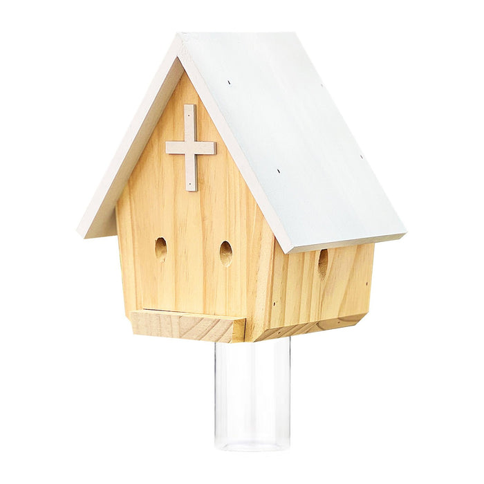 Durable Outdoor Carpenter Bee Trap – Pine Wood, Eco - Friendly, Hanging or Mounting, Multiple Styles - BBT2 - Church - 2