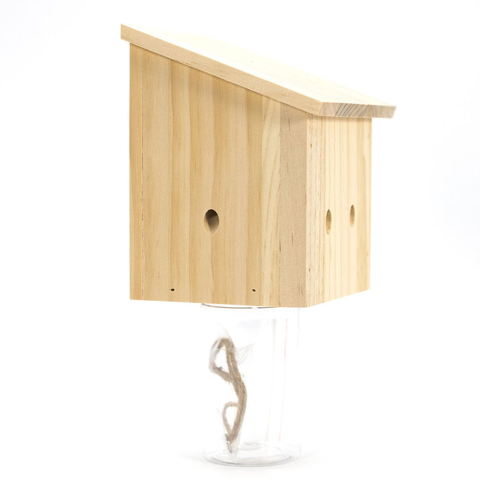 Durable Outdoor Carpenter Bee Trap - Pine Wood, Eco-Friendly, Hanging or Mounting, Multiple Styles - BBT7 - Pentroof - 10