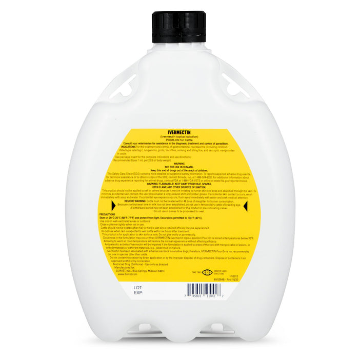 Durvet Ivermectin Pour - On Wormer - 7VV4 - 1 liter - 2