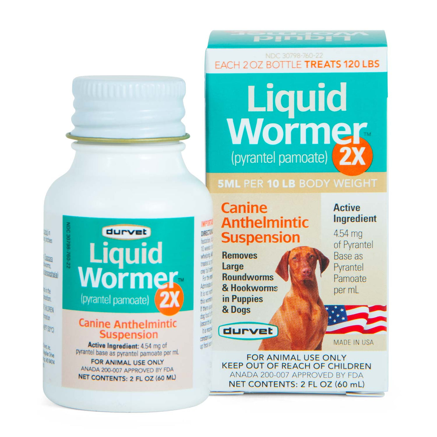 Durvet Liquid Wormer 2X Canine Anthelmintic Suspension — Jeffers