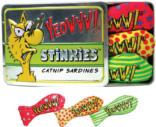 YEOWWW! Stinkies Catnip Sardines, 3-pack -   