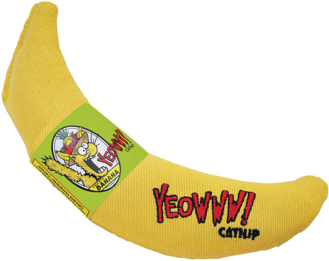 Yeowww! Banana Catnip Toy, 7" -   