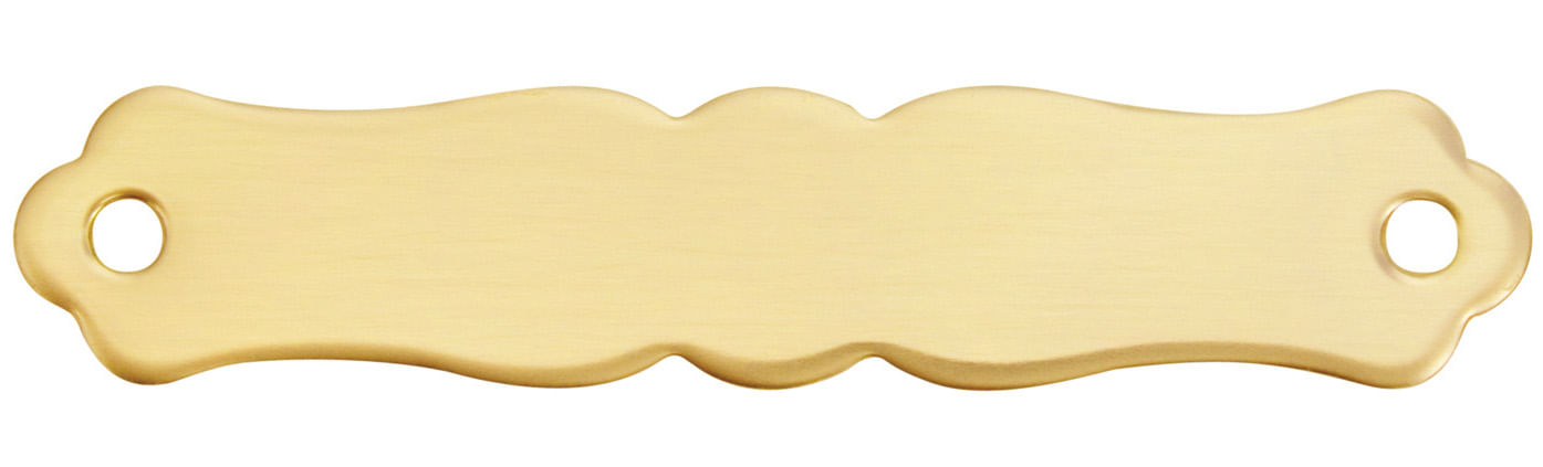 Scrolled Name Plates - 3" x 1/2" Brass Scrolled Name Plate  