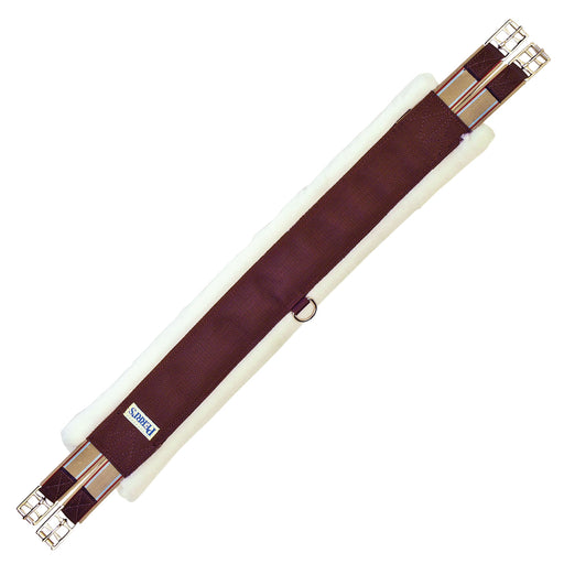 Perri's Nylon Fleece Girth, Double Elastic End, Brown - 40 in  