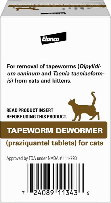 Elanco Tapeworm Cat Dewormer, 3 tablets -   