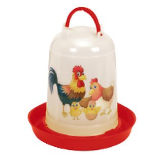 ECO Chicken Waterer, Happy Range – 3 & 5 Liter Eco - Friendly Poultry Drinker - GAUCZ - Red - 5 Liter - 1 ct - 2