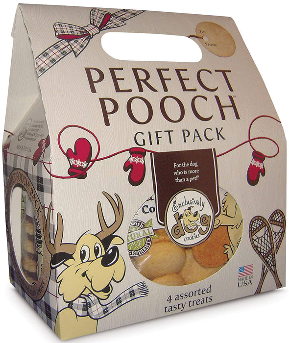 Perfect Pooch Assorted Holiday Dog Cookies Gift Pack by Exclusively Dog -   