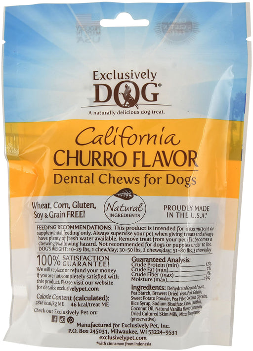 California Churro Flavor Dental Chews for Dogs -   