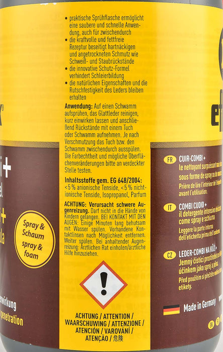 Effax Leder Combi+ Leather Cleaner, 500 mL - Jeffers - Horse Supplies > Riding Apparel & Accessories > Leather Care