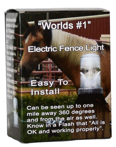 Electric Fence Light w/ LED Bulb -   