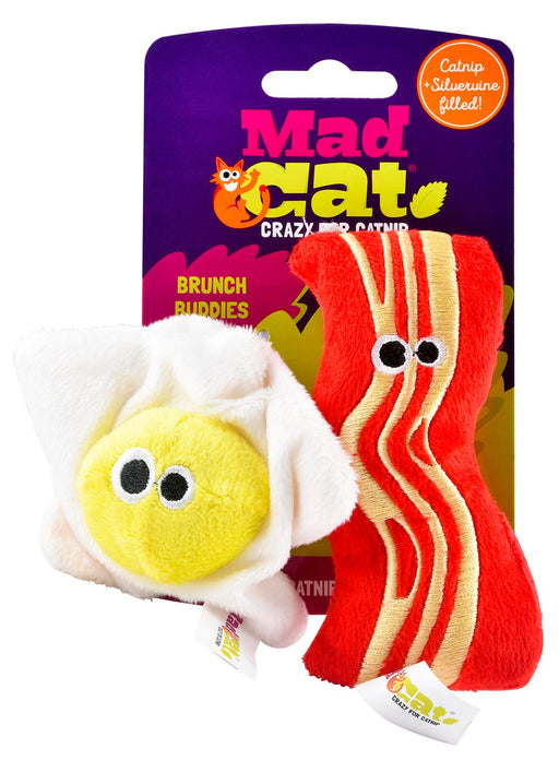 Egg/Bacon Mad Cat Catnip Toys, 2 - pk - Jeffers - Cat Supplies > Cat Toys