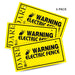 Electric Fence Warning Signs, Pack of 3 - D4E2 - 1