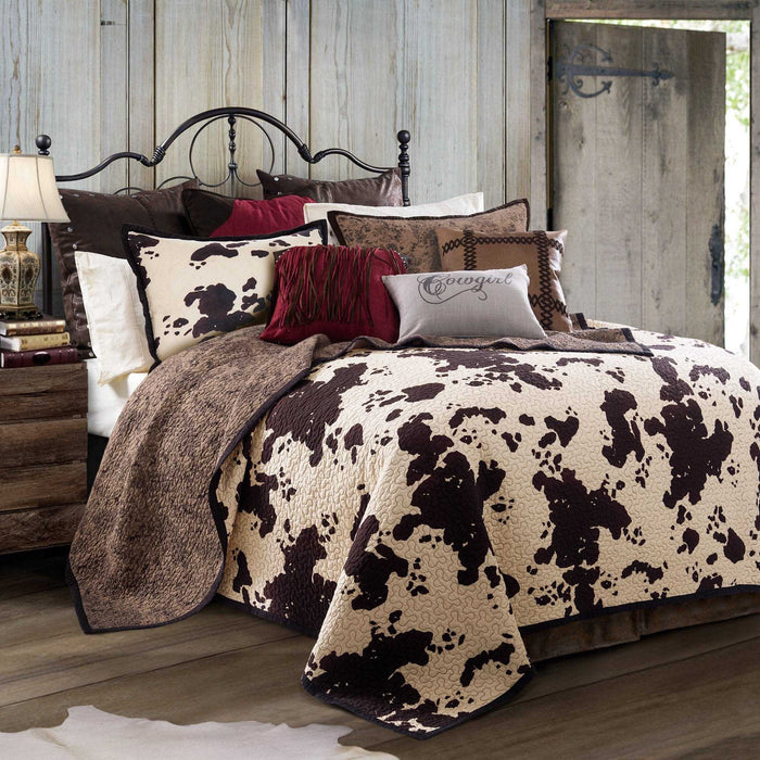 Elsa Cowhide Reversible 3 Piece Quilt Set - Jeffers - Home Goods & Gifts > Blankets, Throws