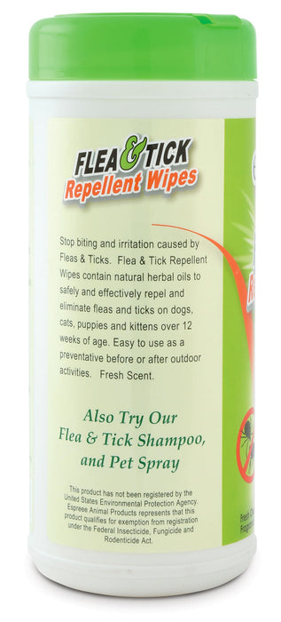 Espree Flea & Tick Repellent Wipes -   