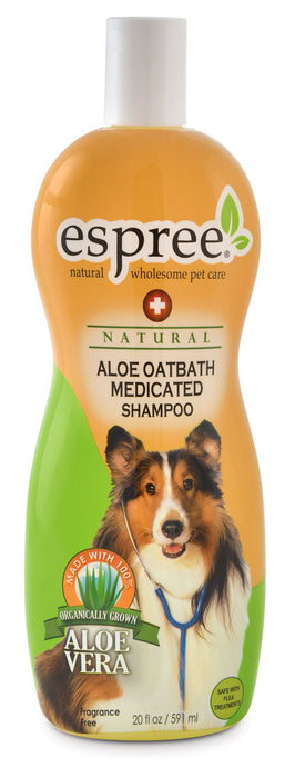 Espree Natural Aloe Oatbath Pet Shampoo - Espree Natural Aloe Oatbath Medicated Shampoo, 20 oz  