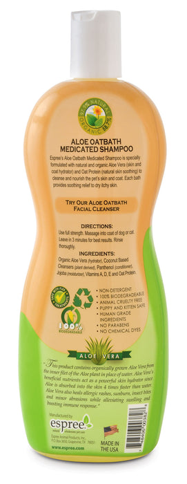 Espree Natural Aloe Oatbath Pet Shampoo - Espree Natural Aloe Oatbath Medicated Shampoo, 20 oz  