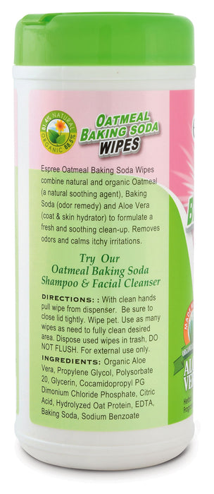 Espree Oatmeal Baking Soda Wipes -   