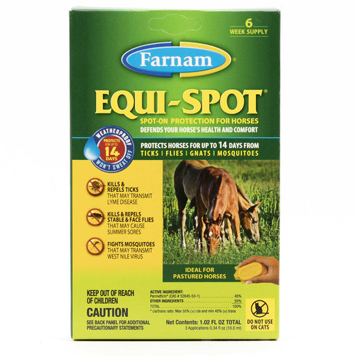 Equi - Spot Topical Fly Control for Horses - FAE9 - 6 Week Supply (3 Applicators) - 1