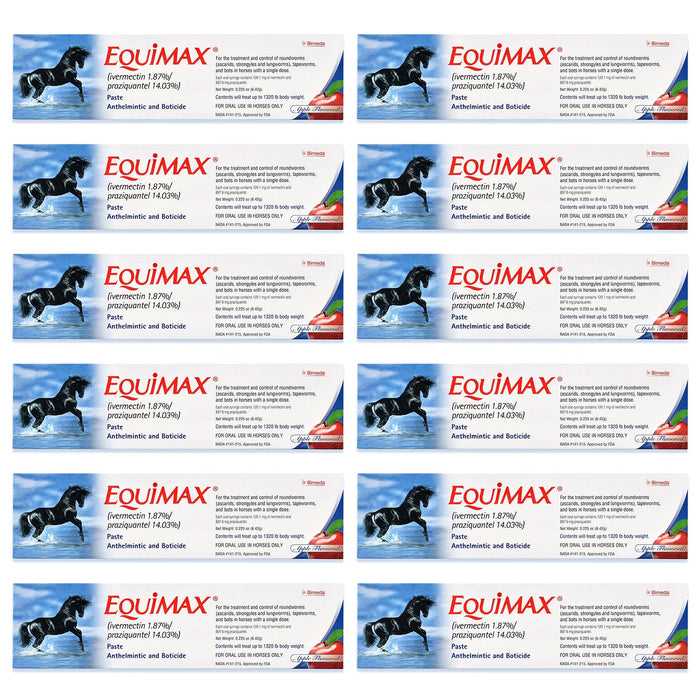 Equimax Horse Wormer Paste, Apple Flavored - N2E4-12 - 12 Pack - 6