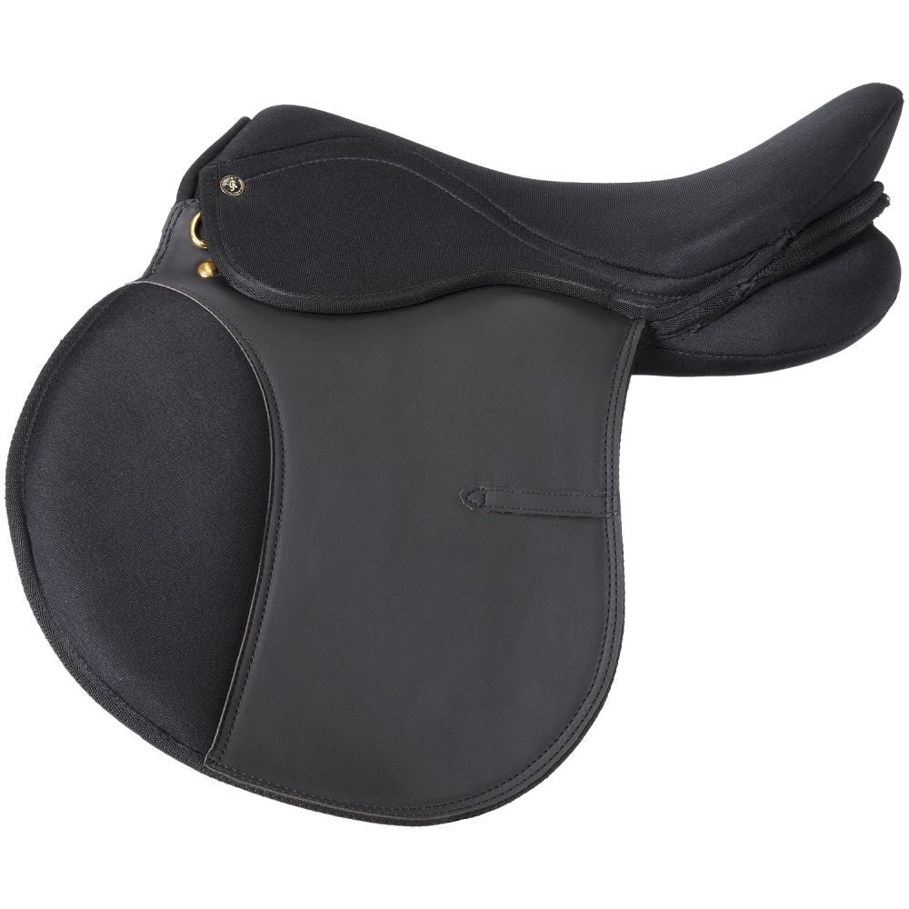 Equitaire Pro Am All Purpose English Saddle – Synthetic, Lightweight, Wide Tree - JTI51 - Wide - 16" - Black - 1
