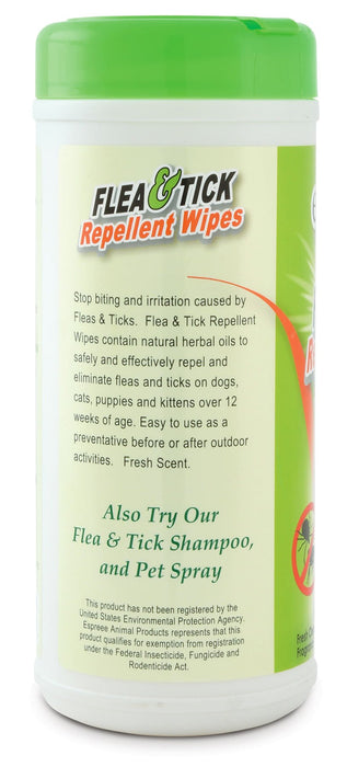 Espree Flea & Tick Repellent Wipes - Jeffers - Animal Health & Wellness > Flea & Tick Control