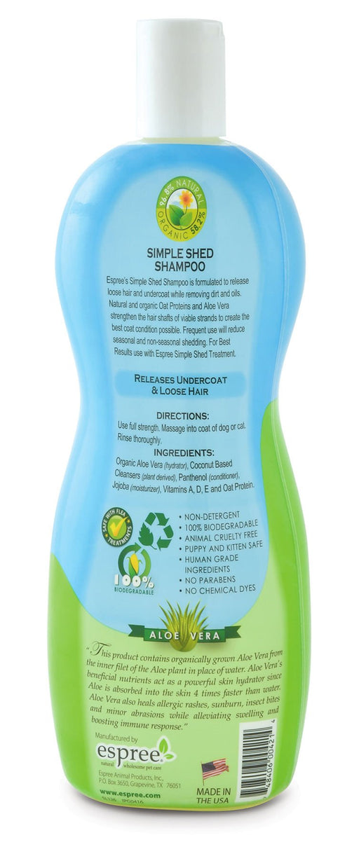 Espree Simple Shed Pet Shampoo with Aloe Vera - Jeffers - Animal & Pet Supplies > Pet Grooming > Pet Shampoo & Conditioner