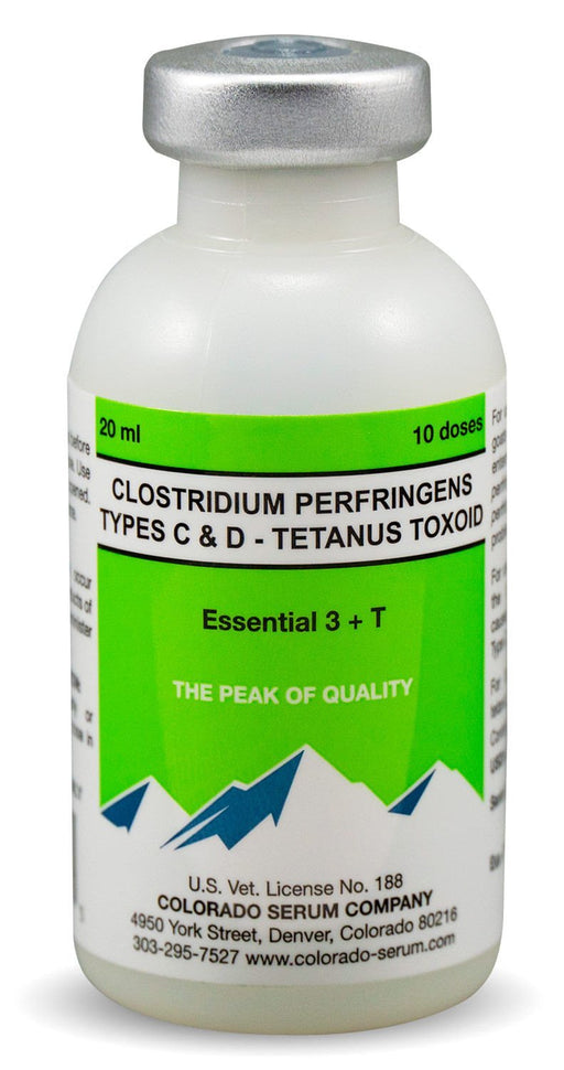 Essential 3 + T Vaccine for Cattle, Sheep, & Goat - C8TC - 10 Dose Vial - 1