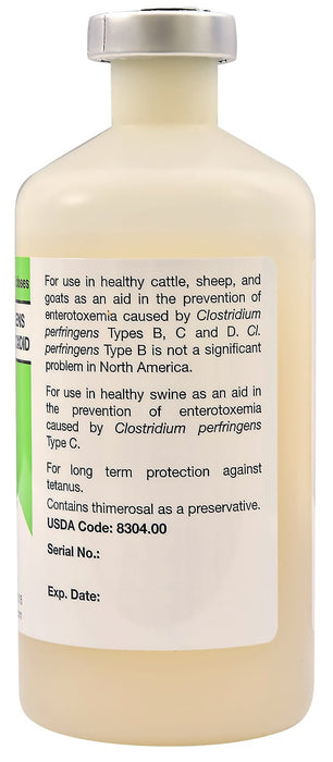 Essential 3 + T Vaccine for Cattle, Sheep, & Goat - C8TE - 125 Dose Vial - 9
