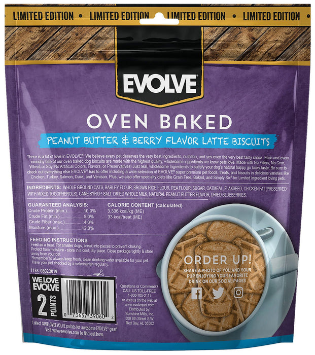 Evolve Oven Baked Dog Biscuits, Peanut Butter & Berry - Jeffers - Dog Supplies > Dog Treats > Biscuits & Baked Treats