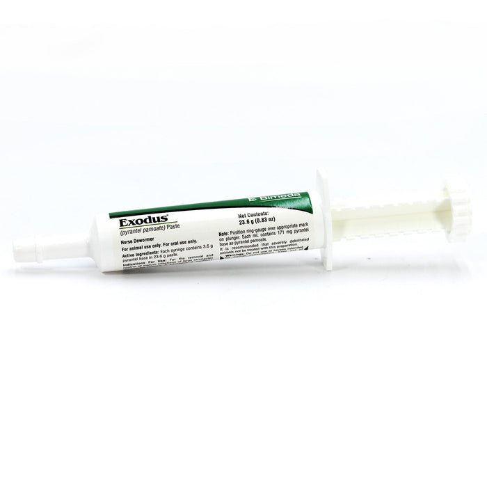 Exodus Pyrantel Pamoate Horse Dewormer Paste - 4CE1 - Single Dose Syringe (23.6 g) - Single Pack - Apple - 5