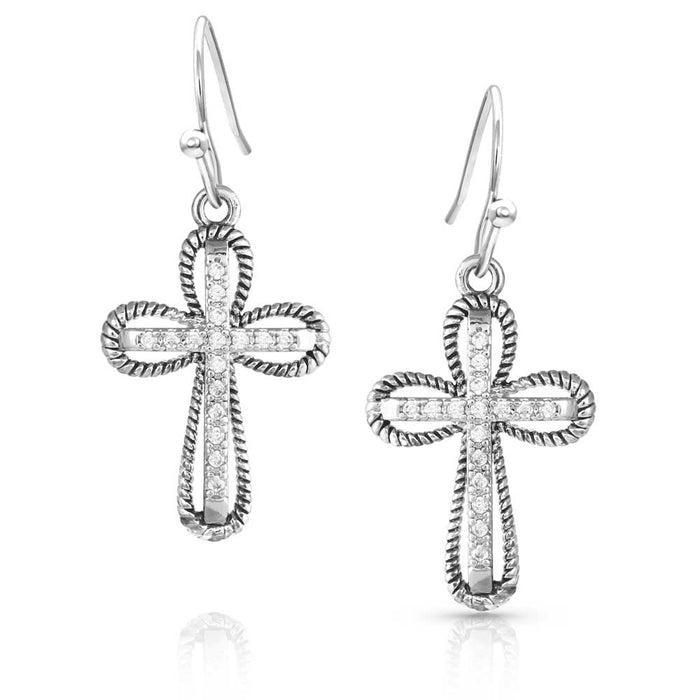 Expressive Faith Crystal Cross Earrings - Jeffers - Women > Accessories, Jewelry, Handbags