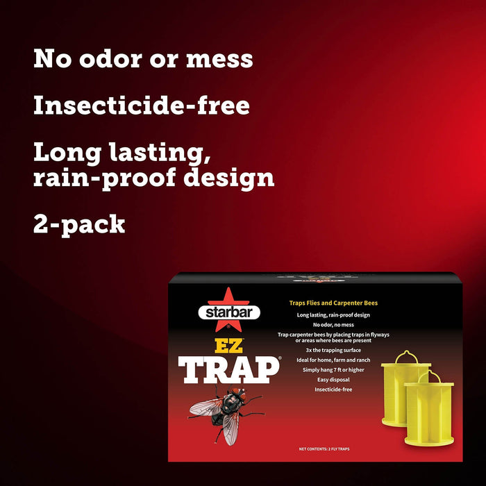 EZ Trap Odor Free Fly Trap, Twin Pack - FAEZ - 2 Pack - 3