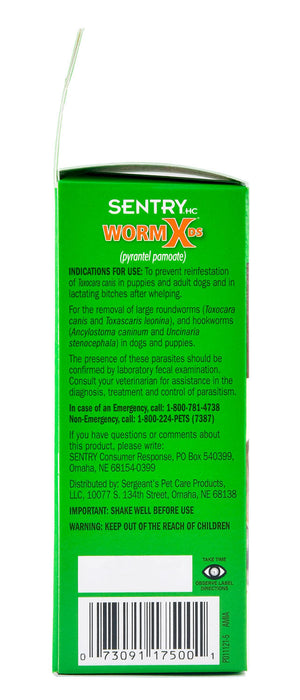 Sentry HC WormX DS Liquid, 2 oz -   