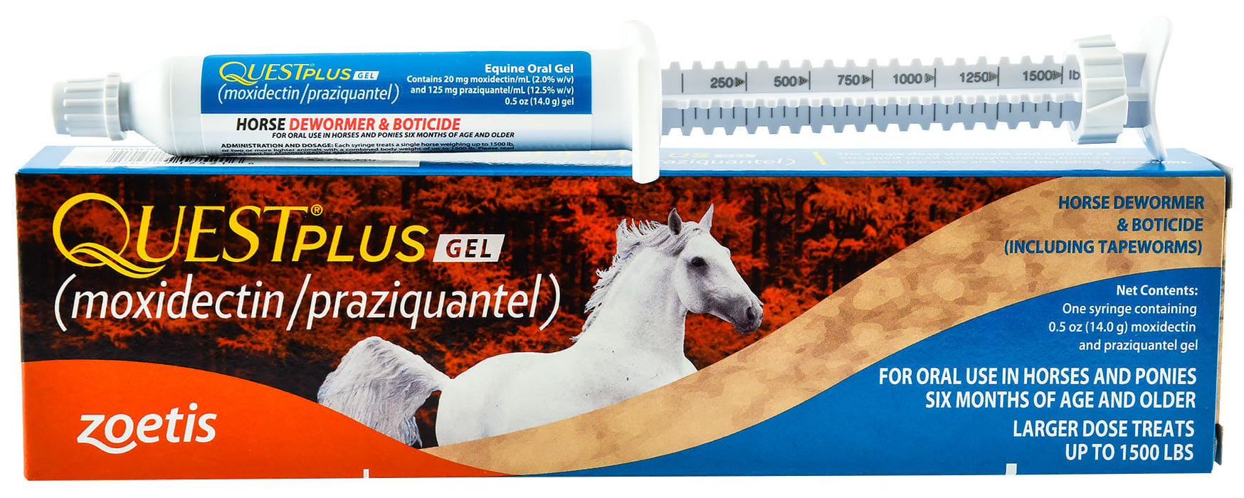 Quest Plus Gel Horse Dewormer - Single Pack  